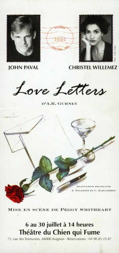 Portrait,Actress Christel WILLEMEZ,
Agency CONTREBANDE,
used for Theater Play launching,
Play:"Love Letters",
by Peggy SMITHHART
AVIGNON Theater Festival Summer 2000